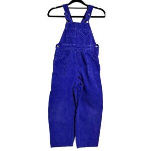 Canyon River Blues Corduroy Overalls  Girls L 6X Purple 100% Cotton Heart Pocket